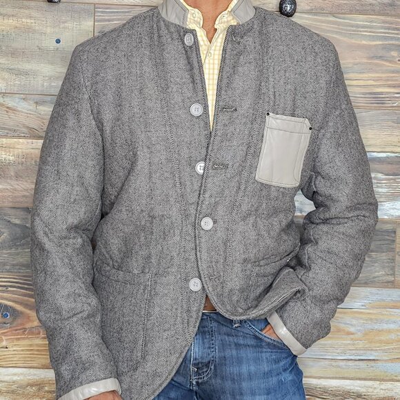 Diesel Herringbone Wool Jacket Size XL